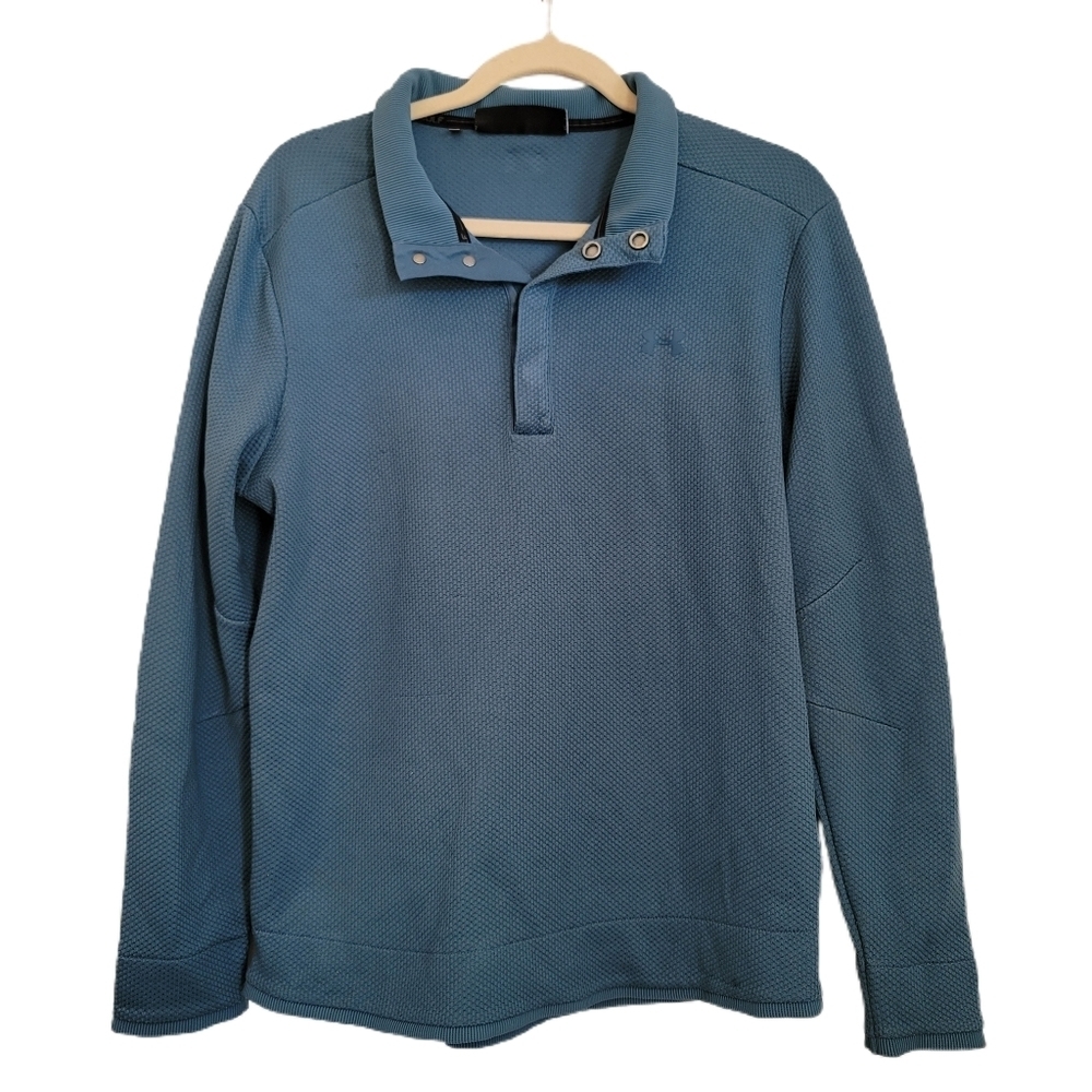 Under Armour Golf Henley Pullover XL Blue Loose Long Sleeve - Picture 2 of 6